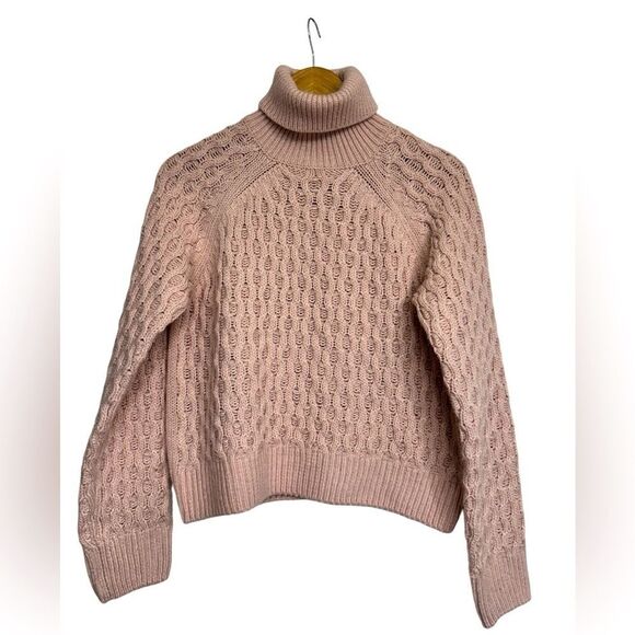 Laundry by Shelli Segal Pink Knit Turtleneck Sweater Large - Picture 1 of 9